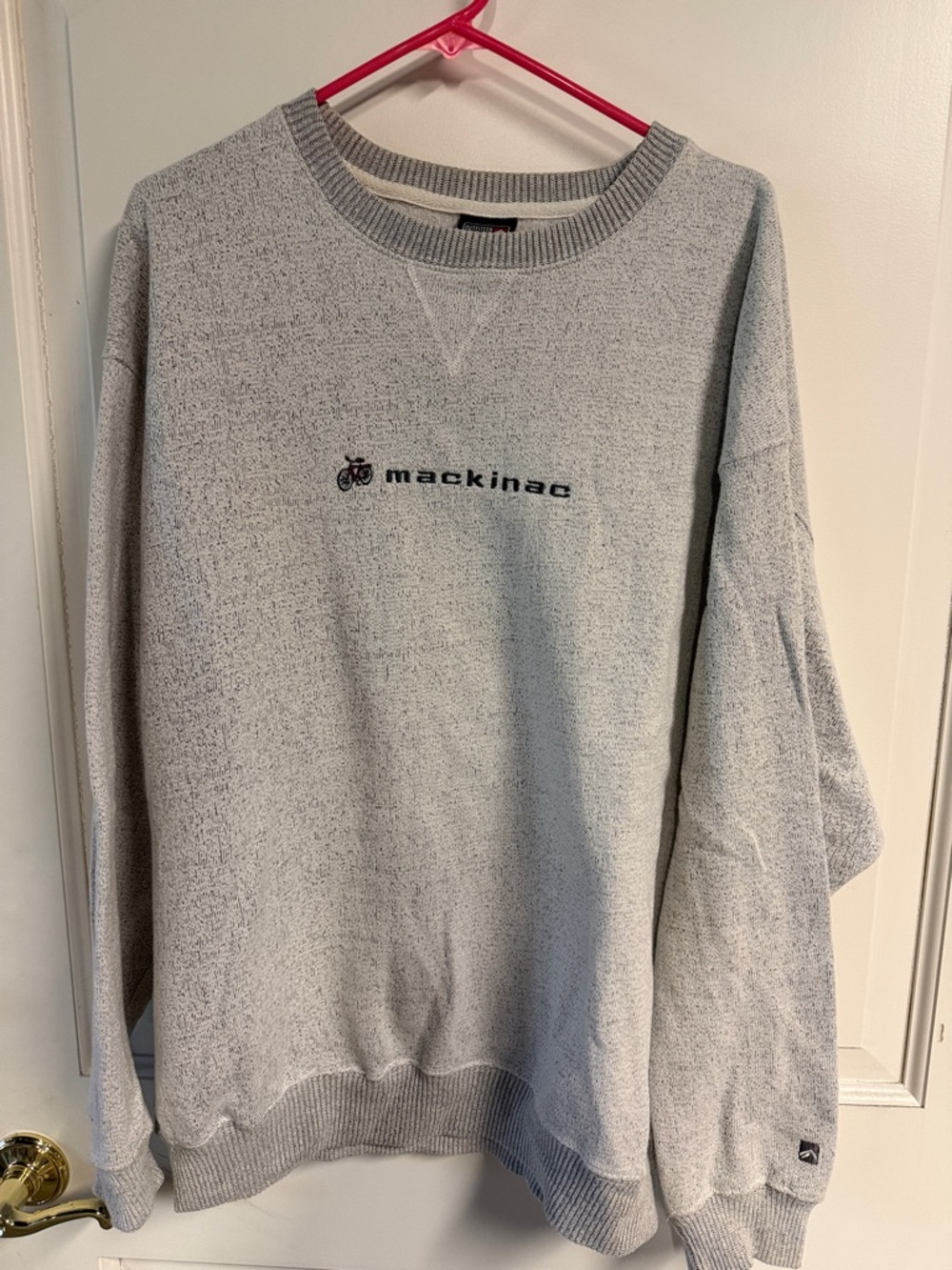 Mackinac Men's Light Gray Crewneck Sweatshirt